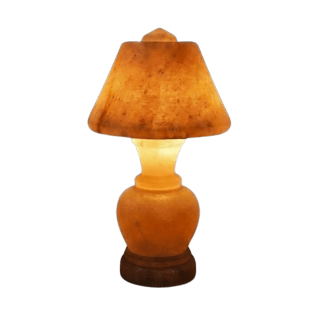 Original Hand-Carved Table Lamp Large Himalayan Salt Stone Lamp - Premium Khewra Rock Salt Decor in Pakistan - Orania Premium